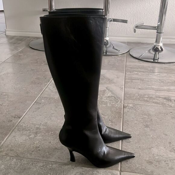 Stella McCartney Elsa Knee-High Heeled Boots, Brown, NWT, Size 38 - Picture 5 of 15
